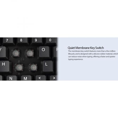 Adesso Multimedia Desktop Keyboard With 3 Port USB Hub Alternate-Image5/500