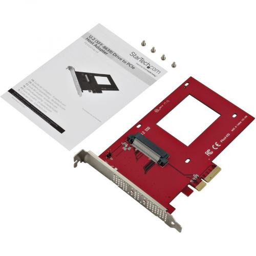 StarTech.com U.2 To PCIe Adapter For 2.5" U.2 NVMe SSD   SFF 8639 PCIe Adapter   X4 PCI Express 4.0   NVMe PCIe Adapter   U.2 PCIe Card Alternate-Image5/500