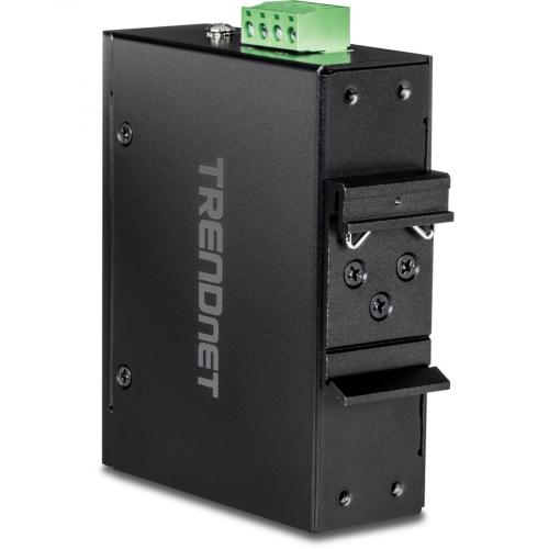 TRENDnet Industrial SFP To Gigabit PoE+ Media Converter, IP30 Rated Housing, Operating Temperature Range  40&deg;  75 &deg;C To ( 40&deg;   167 &deg;F), TI PF11SFP, Black Alternate-Image5/500