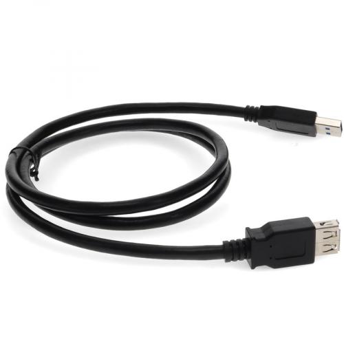 AddOn 2m USB 2.0 (A) Male To Male Black Cable Alternate-Image5/500