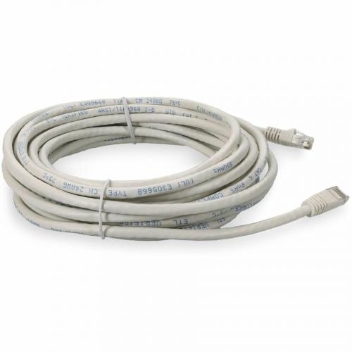 AddOn 25ft RJ 45 (Male) To RJ 45 (Male) Straight White Cat6 UTP PVC Copper Patch Cable Alternate-Image5/500
