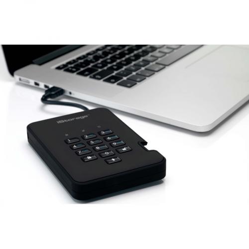 IStorage DiskAshur2 HDD 5 TB | Secure Portable Hard Drive | Password Protected | Dust/Water Resistant | Hardware Encryption IS DA2 256 5000 B Alternate-Image5/500