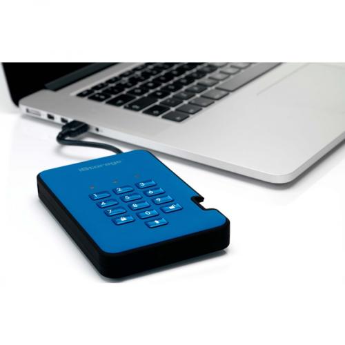 IStorage DiskAshur2 HDD 1 TB | Secure Portable Hard Drive | Password Protected | Dust/Water Resistant | Hardware Encryption IS DA2 256 1000 BE Alternate-Image5/500