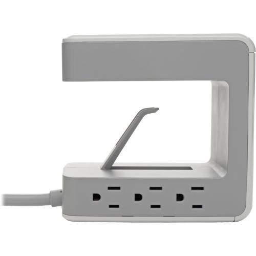 Eaton Tripp Lite Series 6 Outlet Surge Protector W/2 USB A (4.8A Shared) & 1 USB C (3A)   8 Ft. (2.43 M) Cord, 1080 Joules, Desk Clamp Alternate-Image5/500