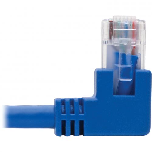 Eaton Tripp Lite Series Right Angle Cat6 Gigabit Molded UTP Ethernet Cable (RJ45 Right Angle M To RJ45 M), Blue, 1 Ft. (0.31 M) Alternate-Image5/500