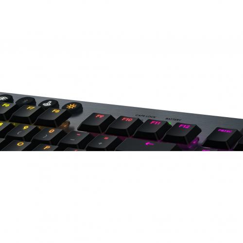 Logitech G815 LIGHTSYNC RGB Mechanical Gaming Keyboard With Low Profile GL Tactile Key Switch, 5 Programmable G Keys,USB Passthrough, Dedicated Media Control, Black And White Colorways Alternate-Image5/500