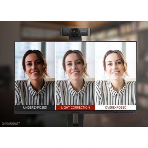 ViewSonic VB CAM 001 Full HD 1080p USB Web Camera W/ Dual Stereo Microphone With Auto Noise Reduction,110 Degree Ultra Wide Lens For Zoom/Teams/Skype Conferencing And Video Calls On PC And Mac Alternate-Image5/500