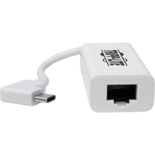 Tripp Lite By Eaton USB C To Gigabit Network Adapter With Right Angle USB C, Thunderbolt 3 Compatibility   White Alternate-Image5/500