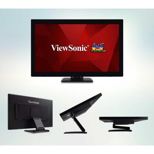 27" 1080p Ergonomic 10 Point Multi Touch Monitor With RS232, HDMI, And DP Alternate-Image5/500