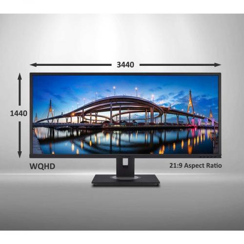 ViewSonic VG3448 34 Inch Ultra Wide 21:9 WQHD Ergonomic Monitor With HDMI DisplayPort USB, 40 Degree Tilt And FreeSync For Home And Office Alternate-Image5/500