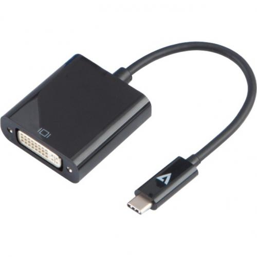 V7 Black USB Video Adapter USB C Male To DVI I Female Alternate-Image5/500