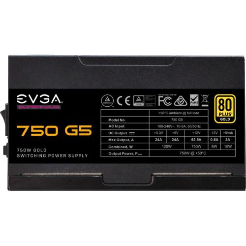 EVGA SuperNOVA 750W G5 80+ Gold Power Supply Alternate-Image5/500
