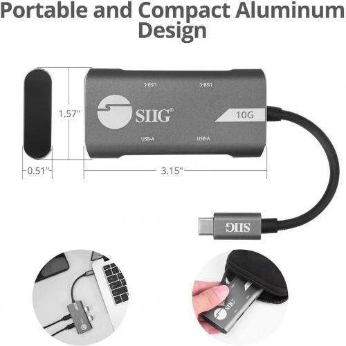 SIIG 4 Port USB 3.1 Gen 2 10G Hub   2A2C Alternate-Image5/500