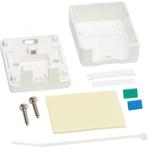 Tripp Lite By Eaton Surface Mount Box For Keystone Jack 1 Port Wall Celling White Alternate-Image5/500