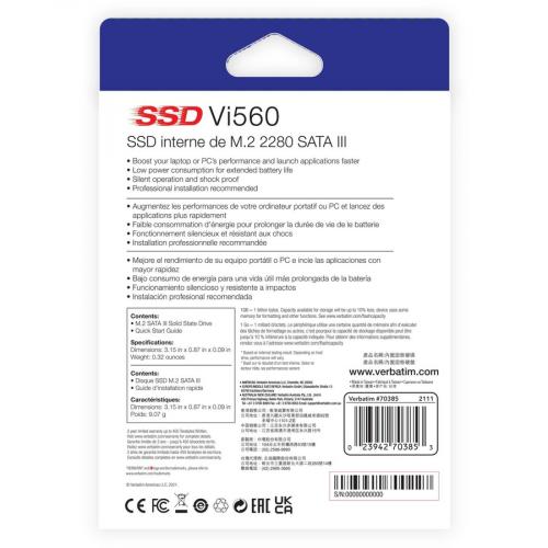 Verbatim Vi560 1 TB Solid State Drive   M.2 2280 Internal   SATA (SATA/600) Alternate-Image5/500