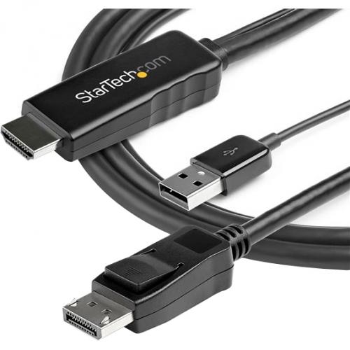 StarTech.com 2m (6ft) HDMI To DisplayPort Cable 4K 30Hz   Active HDMI 1.4 To DP 1.2 Adapter Cable With Audio   USB Powered Video Converter Alternate-Image5/500