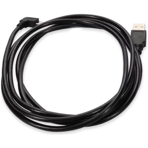 AddOn 6ft USB 2.0 (A) Male To Micro USB 2.0 (B) Left Angle Male Black Cable Alternate-Image5/500