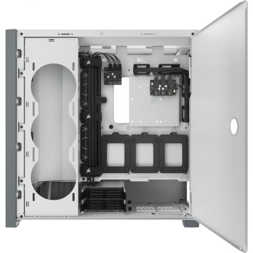 Corsair ICUE 5000X RGB Tempered Glass Mid Tower ATX PC Smart Case   White Alternate-Image5/500