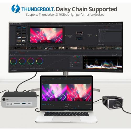 SIIG Thunderbolt 3 DP 1.4 Docking Station With Dual M.2 NVMe SSD & 96W PD Alternate-Image5/500