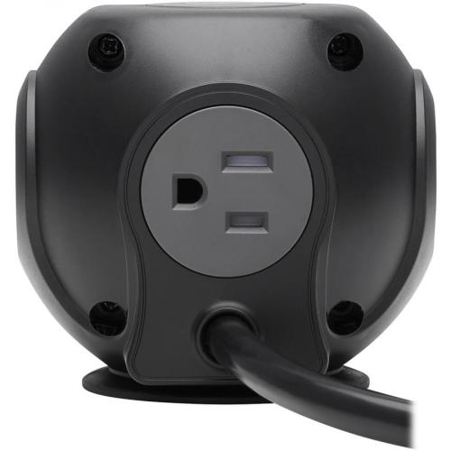Tripp Lite By Eaton 3 Outlet Spherical Surge Protector 4 USB Ports (4.8A Shared)   6 Ft. (1.83 M) Cord 5 15P Plug 540 Joules Black Alternate-Image5/500