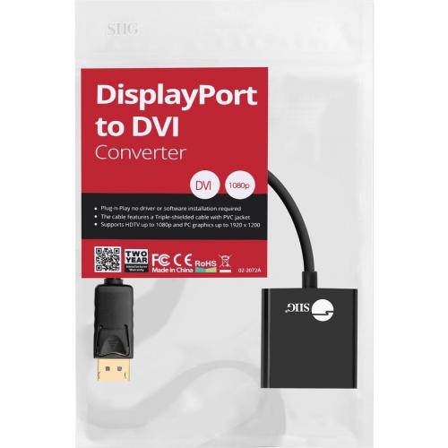SIIG DisplayPort To DVI Converter Alternate-Image5/500