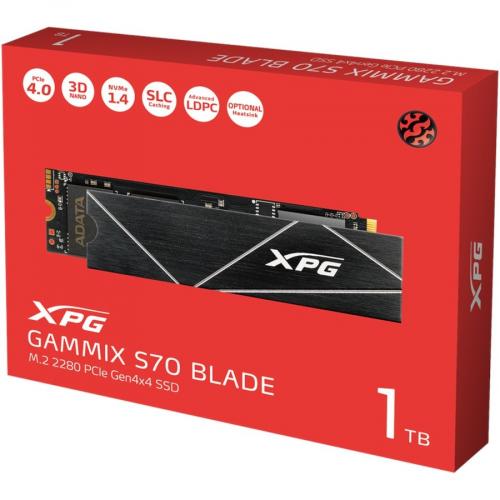 XPG GAMMIX S70 BLADE AGAMMIXS70B 1T CS 1 TB Solid State Drive   M.2 2280 Internal   PCI Express NVMe (PCI Express NVMe 4.0 X4) Alternate-Image5/500