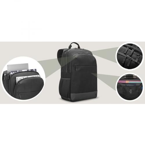 V7 Eco Friendly CBP17 ECO BLK Carrying Case (Backpack) For 17" To 17.3" Notebook   Black Alternate-Image5/500