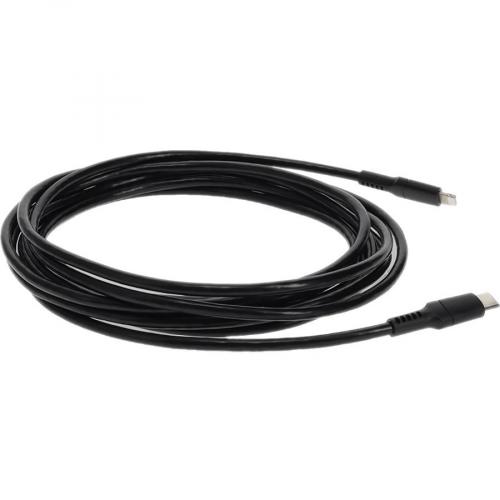 AddOn 1.0m (3.3ft) USB 3.1 Type (C) Male To Lightning Male Sync And Charge Black Cable Alternate-Image5/500