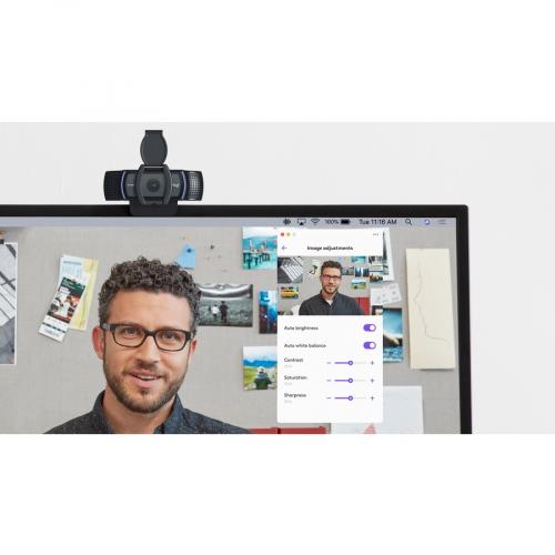 Logitech C920E Business Webcam   1920 X 1080 Maximum Video Resolution   Built In Dual Omni Directional Microphones   External Privacy Shutter   Compatible With Windows, MacOS, And ChromeOS Alternate-Image5/500