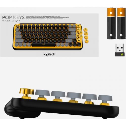 Logitech POP Keys Wireless Mechanical Keyboard With Emoji Keys   Blast Yellow Alternate-Image5/500
