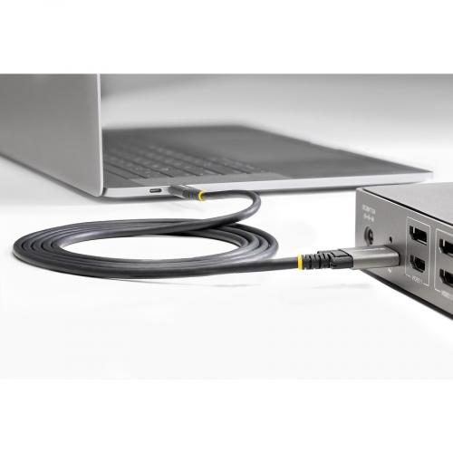 StarTech.com 20" 50cm Side Screw Locking USB C Cable 10Gbps, USB 3.1 Type C Cable, 5A/100W PD, DP Alt Mode, Dual Screw Lock USB C Cord Alternate-Image5/500