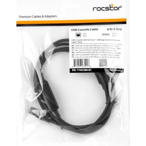 Rocstor Premium Cisco USB Console Cable   USB Type A To RJ45 Rollover Cable Alternate-Image5/500