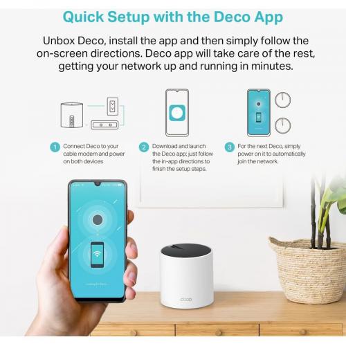 TP-Link Deco X55(1-pack) - Deco AX3000 WiFi 6 Mesh System 
