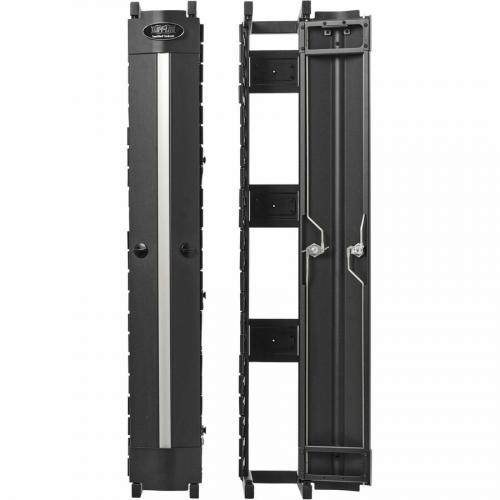 Tripp Lite By Eaton High Capacity Vertical Cable Manager   Deep Double Finger Duct With Cover, Single Sided, 6 In. Wide, Black, 7 Ft. (2.2 M) Alternate-Image5/500