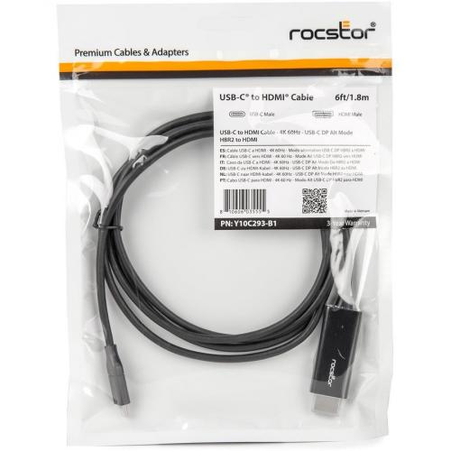 Rocstor Premium USB C To HDMI Cable   4K 60Hz Alternate-Image5/500