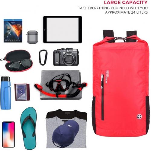Swissdigital Design Goose SD1594 42 Carrying Case (Backpack) For 16" Apple IPad Notebook, Tablet, Accessories, MacBook Pro, Cell Phone   Red Alternate-Image5/500