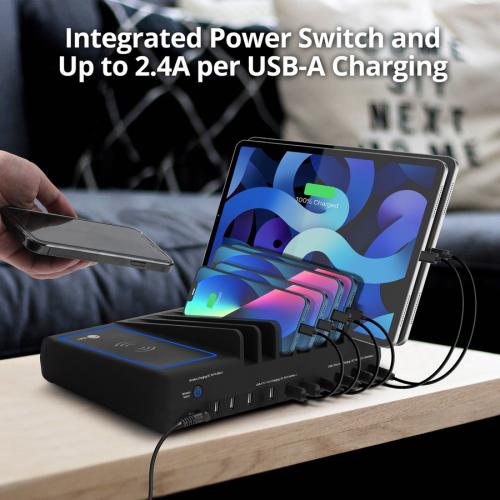 SIIG 10 Port USB A/C & Wireless Charging Station   150W Alternate-Image5/500