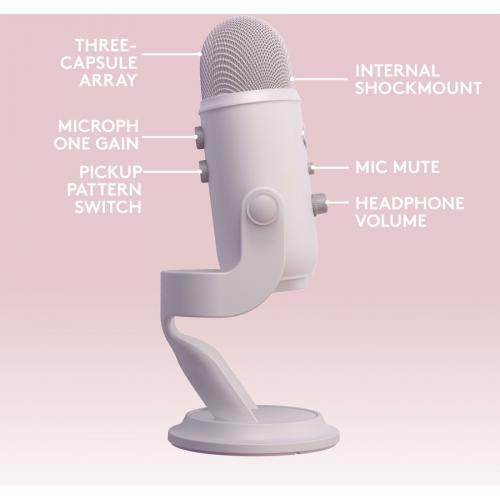 Blue Yeti Wired Microphone   White Mist Alternate-Image5/500