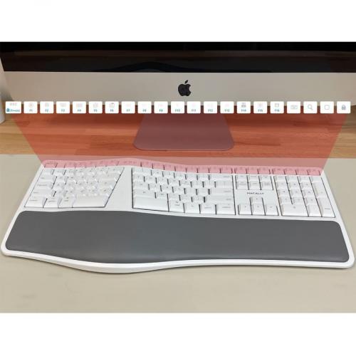 Macally BTERGOKEY   Wireless Ergonomic Keyboard For Mac & Wrist Rest Alternate-Image5/500