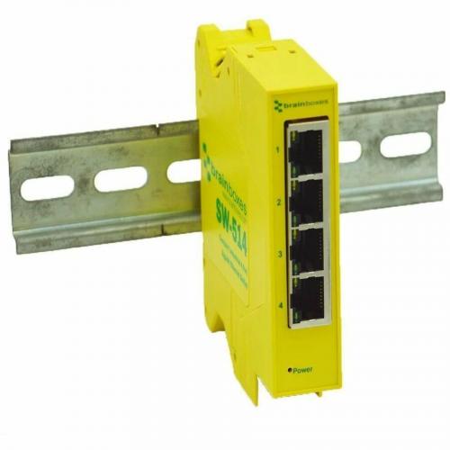 Brainboxes Compact Industrial 4 Port Gigabit Ethernet Switch Alternate-Image5/500