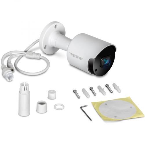 TRENDnet Indoor Outdoor 5MP H.265 PoE Bullet Network Camera, IP66 Rated Housing, IR Night Vision Up To 30m (98 Ft.), Security Surveillance Camera, MicroSD Card Slot (up To 256GB), White, TV IP1514PI Alternate-Image5/500