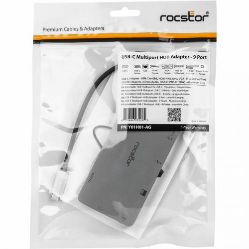 Rocstor USB C Multiport HUB Adapter   9 Port Alternate-Image5/500