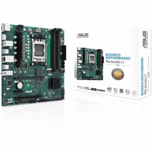 Asus Pro Pro B650M CT CSM Desktop Motherboard   AMD B650 Chipset   Socket AM5   Micro ATX Alternate-Image5/500