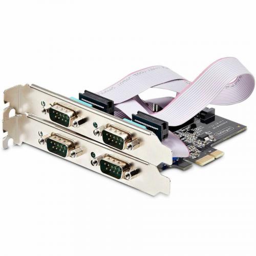 StarTech.com 4 Port Serial PCIe Card, Quad Port RS232/RS422/RS485 Card, 16C1050 UART, ESD Protection, Windows/Linux, TAA Compliant Alternate-Image5/500