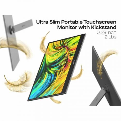 Duex Float Mobile Pixels 15.6" Stacked Portable Screens, Full HD IPS 1080P Touchscreen Monitor With Built In Kickstand, USB Type C/HDMI Plug And Play, Support Windows/Mac/Android/ChromeOS/Switch Alternate-Image5/500