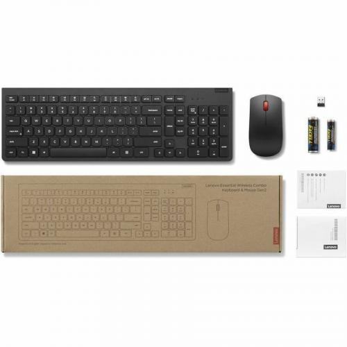 Lenovo Essential Wireless Combo Keyboard & Mouse Gen2 Black US English Alternate-Image5/500