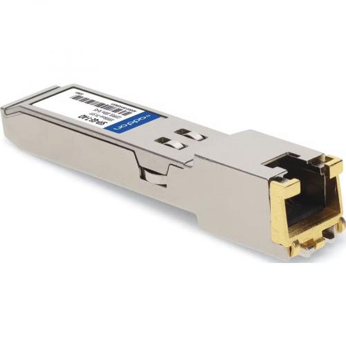 AddOn Cisco SFP GE T Compatible TAA Compliant 10/100/1000Base TX SFP Transceiver (Copper, 100m, RJ 45) Alternate-Image6/500