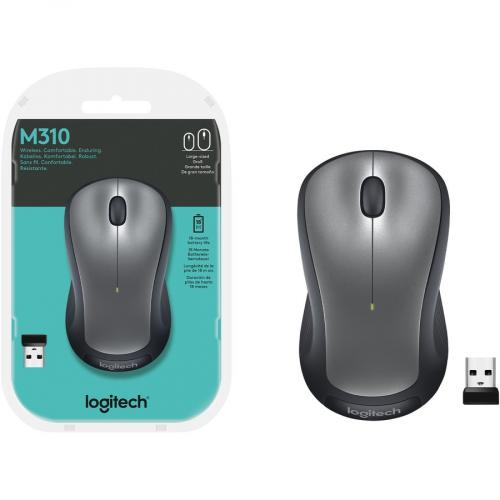 lægemidlet debitor Efterforskning Logitech M310 Wireless Mouse, 2.4 GHz with USB Nano Receiver, 1000 DPI  Optical Tracking, 18 Month Battery, Ambidextrous, Compatible with PC, Mac,  Laptop, Chromebook (SILVER) - antonline.com