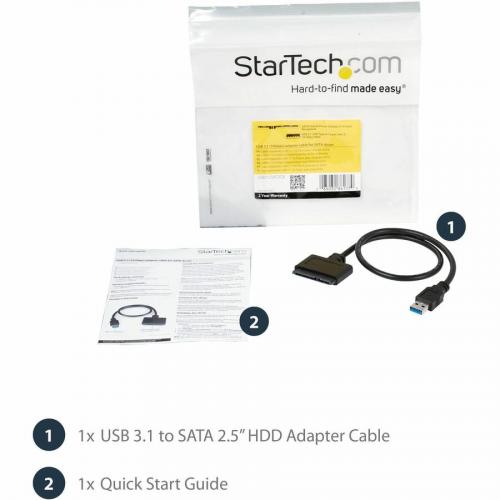 StarTech.com USB 3.1 (10Gbps) Adapter Cable For 2.5" SATA SSD/HDD Drives Alternate-Image6/500