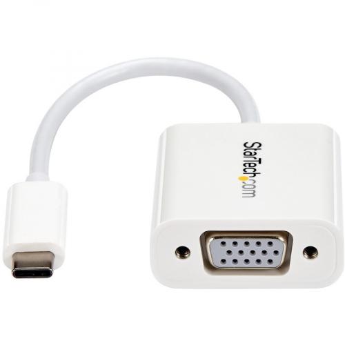 StarTech.com USB C To VGA Adapter   White   Thunderbolt 3 Compatible   USB C Adapter   USB Type C To VGA Dongle Converter Alternate-Image6/500